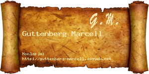Guttenberg Marcell névjegykártya